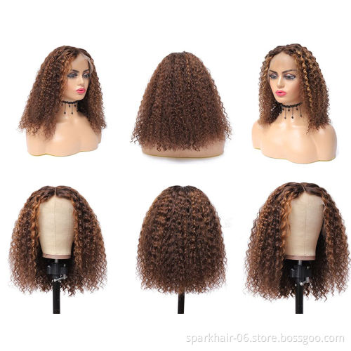 SPARK Wholesale Highlight Short Bob Human Hair Wigs For Black Women, Hd Lace front Wigs, Highlighted Human Hair Wigs